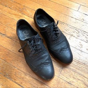 Cole Haan black leather oxfords